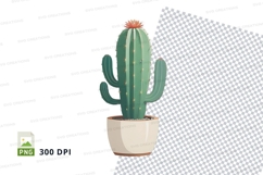 Cactus in pot clipart png Product Image 1