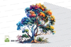 Colorful tree clipart png Product Image 1