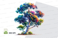 Colorful tree clipart png Product Image 1