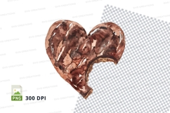 Chocolate heart clipart png Product Image 1