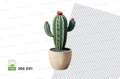 Clipart png of a potted cactus Product Image 1