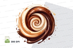 Chocolate swirl clipart png Product Image 1