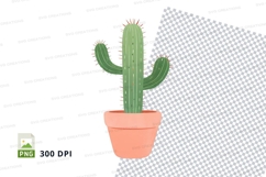 Cactus in pot clipart png Product Image 1