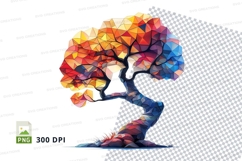 Abstract polygonal tree clipart png Product Image 1