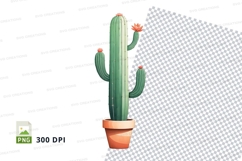 Clipart png of cactus in a pot Product Image 1