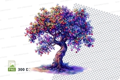 Colorful tree clipart png Product Image 1