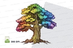 Rainbow tree clipart png Product Image 1