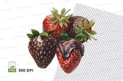 Chocolate dipped strawberries clipart png Product Image 1