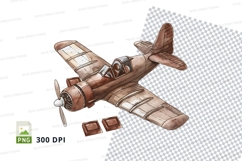 Vintage airplane clipart png Product Image 1