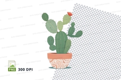Clipart png of a cactus in a pot Product Image 1