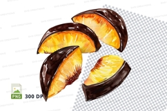 Chocolate covered orange slices clipart png Product Image 1