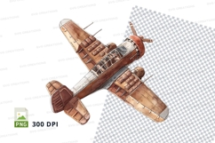 Vintage airplane clipart png Product Image 1