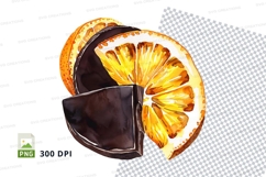 Orange slice clipart png Product Image 1