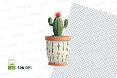 Clipart png of cactus in pot Product Image 1
