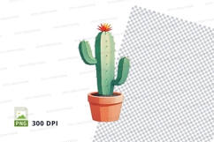 Cactus in pot clipart png Product Image 1