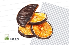Chocolate covered orange slices clipart png Product Image 1