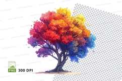 Rainbow tree clipart png Product Image 1