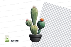 Clipart png of cactus in pot Product Image 1
