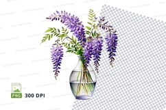 Vase with purple flowers mockup Product Image 1