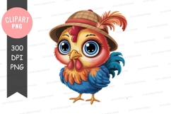 Stylish rooster clipart png Product Image 1