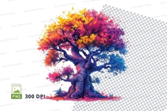 Colorful tree clipart png Product Image 1