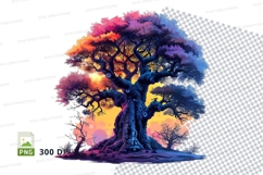 Watercolor tree illustration png Product Image 1