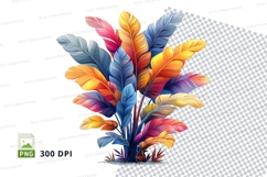 Colorful leaf plant clipart png Product Image 1