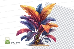Colorful tropical plant clipart png Product Image 1