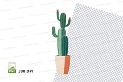 Cactus in pot clipart png Product Image 1