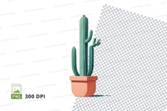 Cactus in pot clipart png Product Image 1