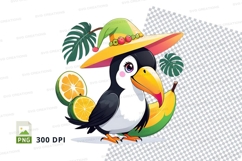 Tropical penguin t-shirt mockup Product Image 1