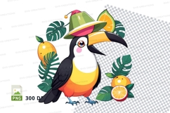 Toucan with sombrero clipart png Product Image 1
