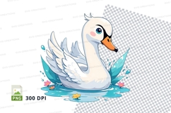Cartoon swan clipart png Product Image 1