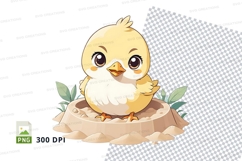 Cartoon chick clipart png Product Image 1