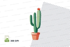 Cactus in pot clipart png Product Image 1