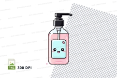 Hand soap dispenser mockup with cute face Product Image 1