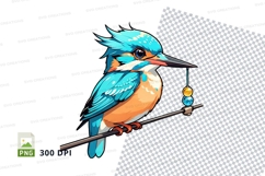 Kingfisher bird clipart png Product Image 1