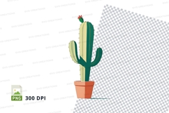 Cactus in pot clipart png Product Image 1