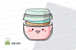 Cute macaron jar clipart png Product Image 1