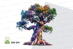 Colorful tree clipart png Product Image 1