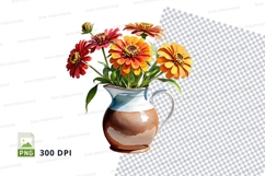 Clipart png of a vase with flowers Product Image 1