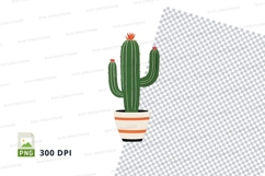 Illustrative cactus in pot clipart png Product Image 1