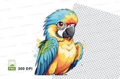 Illustrative parrot clipart png Product Image 1