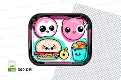 Kawaii food tote bag mockup Product Image 1