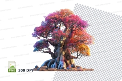 Magical tree with family illustration Product Image 1