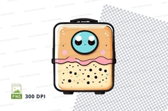 Cartoon suitcase with face design mockup Product Image 1