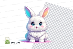 Cute cartoon bunny clipart png Product Image 1