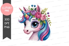 Magical unicorn clipart png Product Image 1
