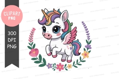 Magical baby unicorn clipart png Product Image 1