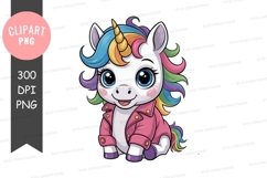 Cute unicorn clipart png Product Image 1
